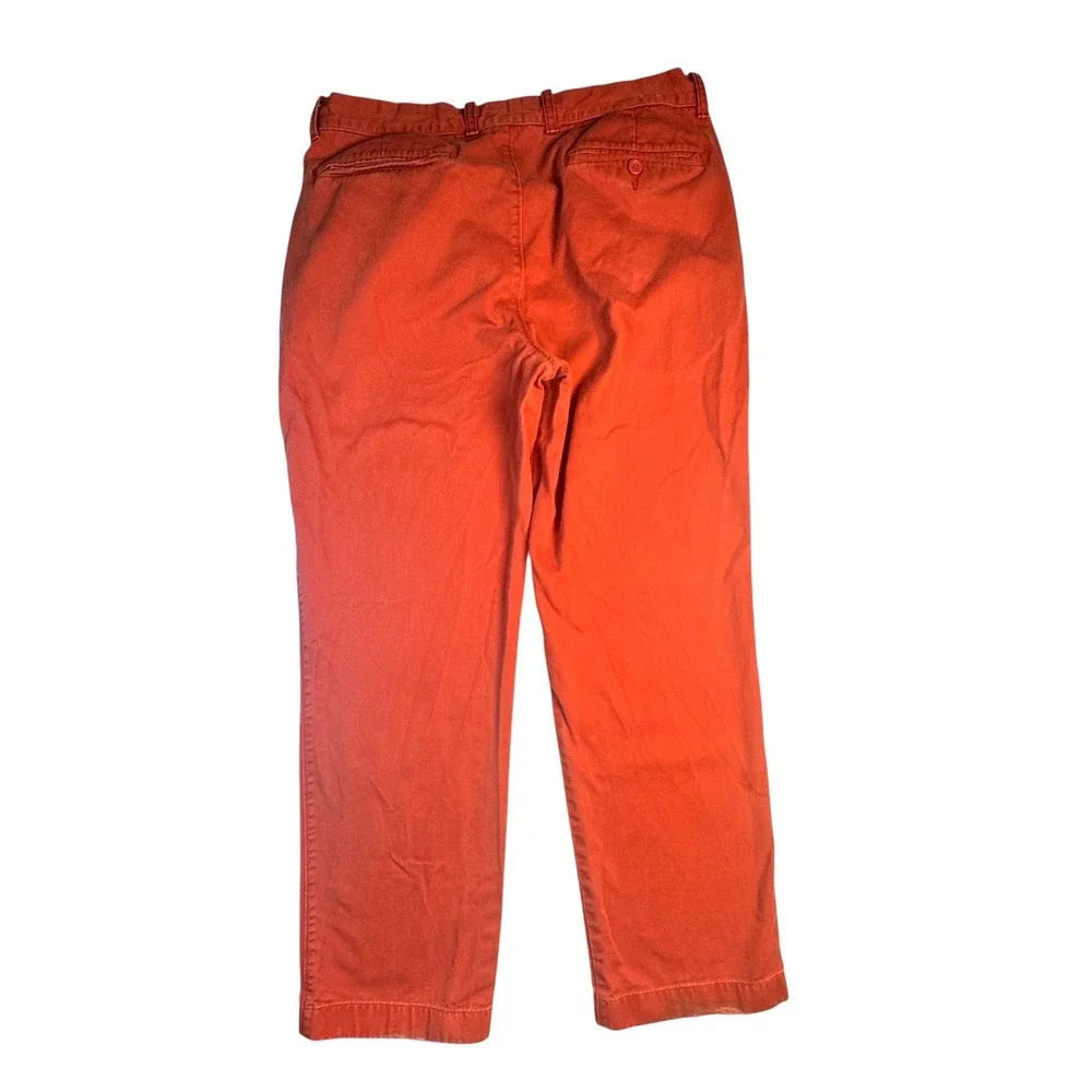 J. Crew Mens Chino Pants 33x30 Nantucket Red Cotton Straight Leg 12837 SP14